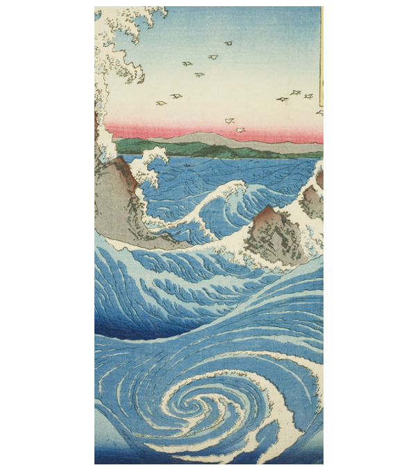 Naruto Whirlpools minta fehér pólón