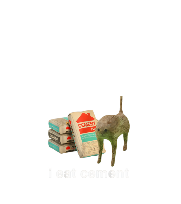 I eat Cement minta fehér pólón