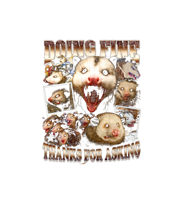 Doing Fine minta fehér pólón