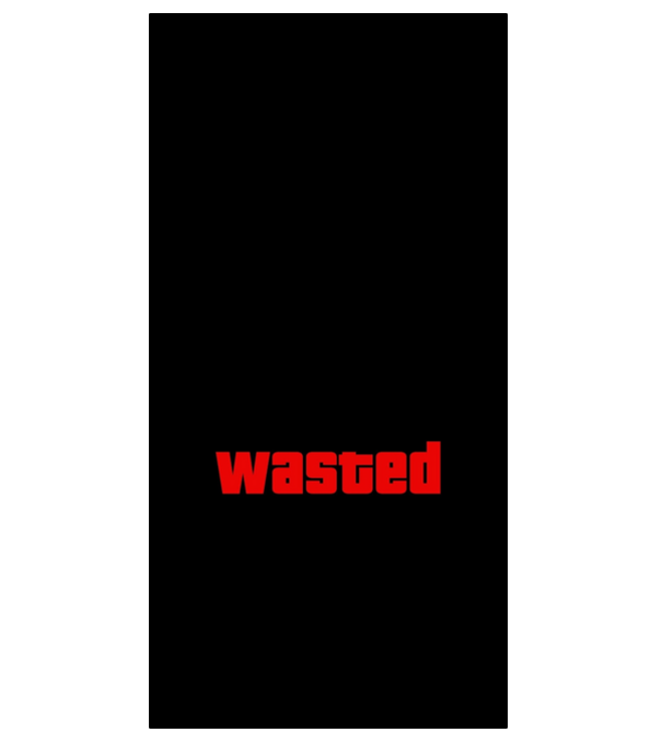 Wasted - GTA minta fekete pólón