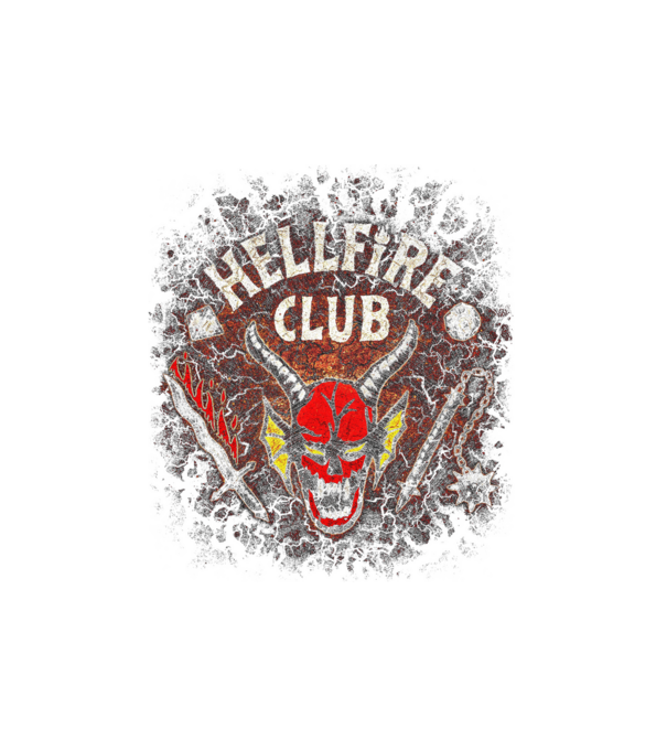 Hellfire minta fehér pólón