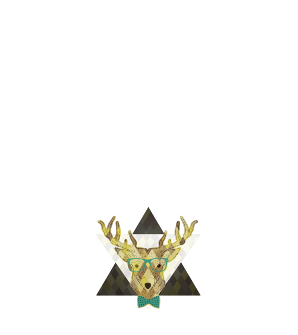 hipsterdeer minta piros pólón