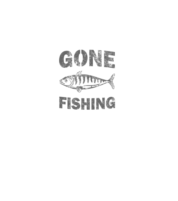 Gone Fishing minta szürke pólón