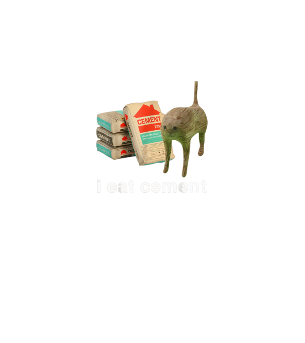 I eat Cement minta fekete pólón