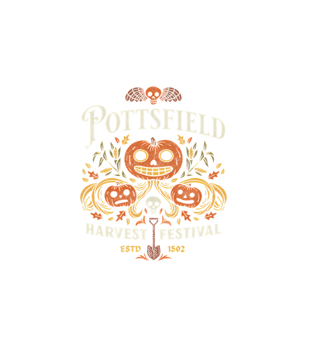 Pottsfield Harvest minta fehér pólón