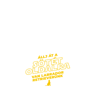 Star Wars sötét oldal labrador retriever minta fekete pólón