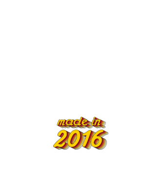 Made in 2016 (Yellow&Red) minta piros pólón