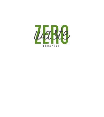 zero-waste-script-budapest-green-grey minta fehér pólón