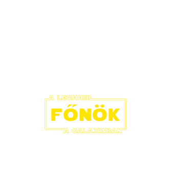 star wars legjobb főnök minta fekete pólón
