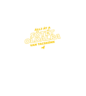 Star Wars sötét oldal tacskó minta fekete pólón