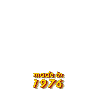 made-in-1976-yellow-red minta fehér pólón
