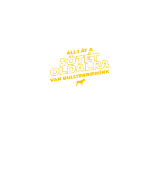 Star Wars sötét oldal bullterrier minta fekete pólón