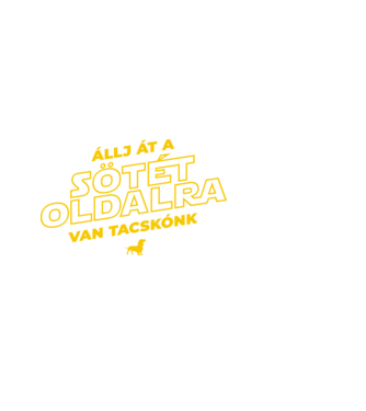 Star Wars sötét oldal tacskó minta fekete pólón