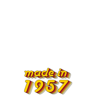 made-in-1957-yellow-red minta sötétkék pólón