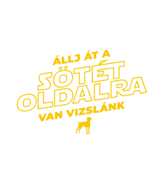 Star Wars sötét oldal vizsla minta fehér pólón