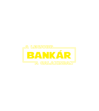 Star Wars legjobb bankár minta fehér pólón