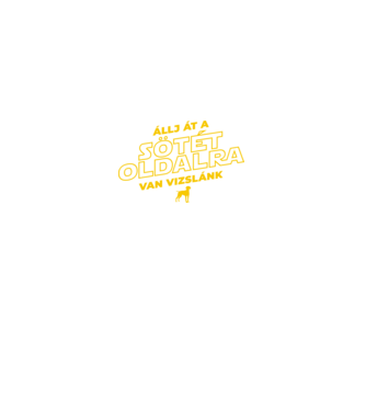 Star Wars sötét oldal vizsla minta fekete pólón