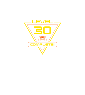 level-complete-30 minta fekete pólón