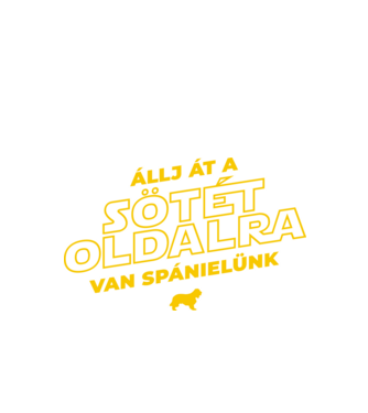 Star Wars sötét oldal spániel minta fekete pólón