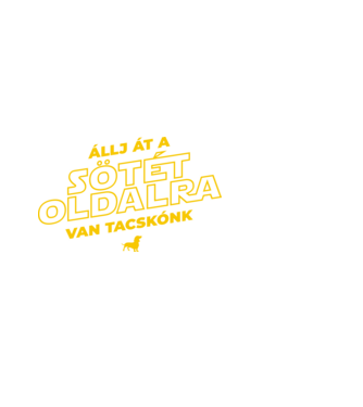 Star Wars sötét oldal tacskó minta fekete pólón