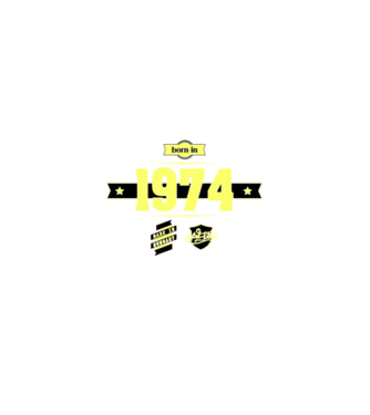 born-in-1974 minta szürke pólón