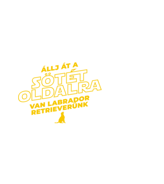 Star Wars sötét oldal labrador retriever minta fekete pólón