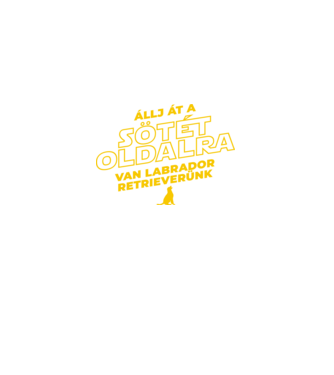 Star Wars sötét oldal labrador retriever minta fekete pólón