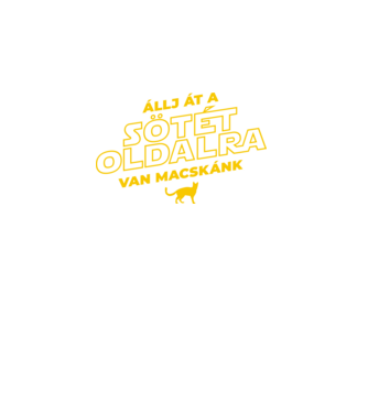 Star Wars sötét oldal macska minta türkiz pólón
