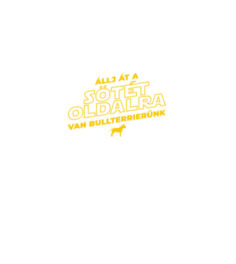 Star Wars sötét oldal bullterrier minta fekete pólón