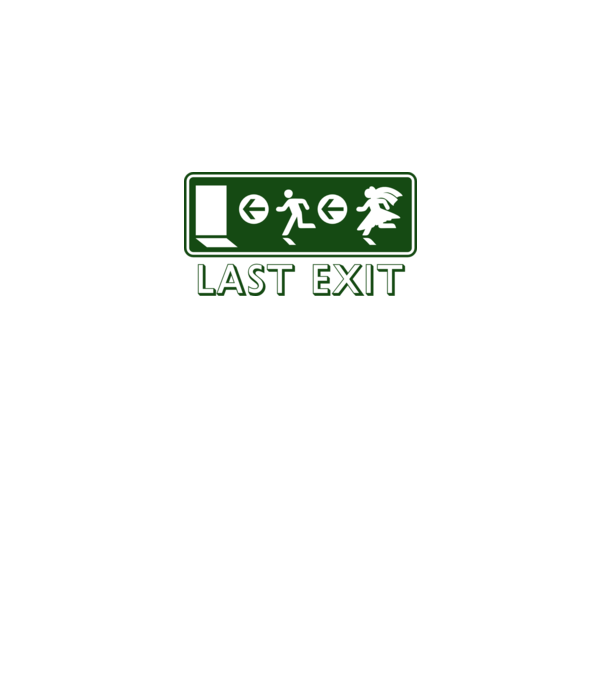 last-exit minta fekete pólón