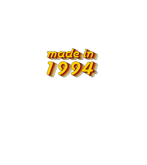 made-in-1994-yellow-red minta szürke pólón