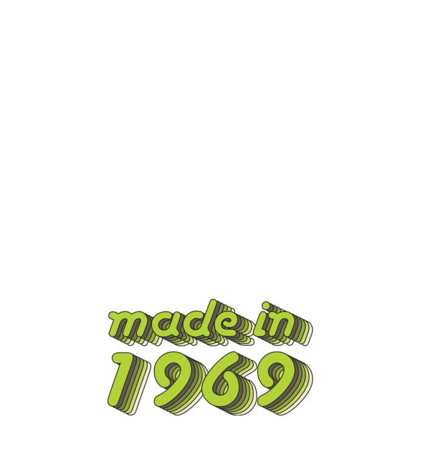made-in-1969-green-grey minta sötétkék pólón