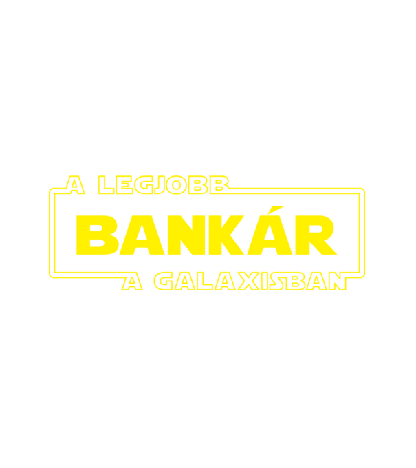 Star Wars legjobb bankár minta fehér pólón