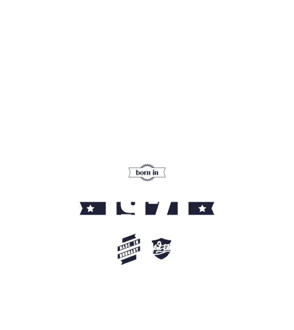 born-in-1971 minta királykék pólón