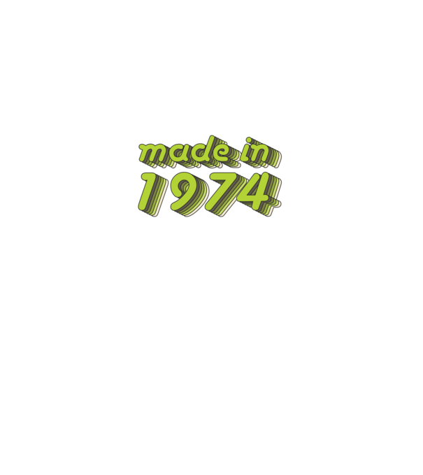 made-in-1974-green-grey minta rózsaszín pólón