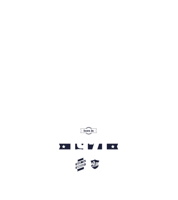 born-in-1971 minta fehér pólón