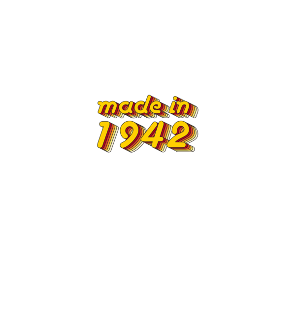 made-in-1942-yellow-red minta szürke pólón