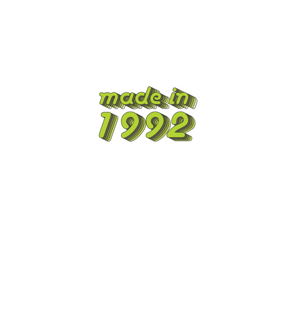 made-in-1992-green-grey minta narancssárga pólón