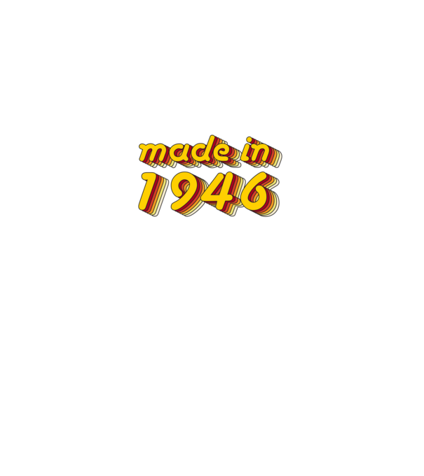 made-in-1946-yellow-red minta sötétkék pólón