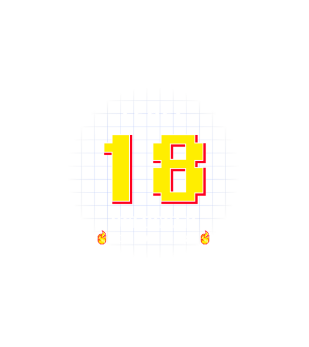 Level Unlocked 18 minta fehér pólón