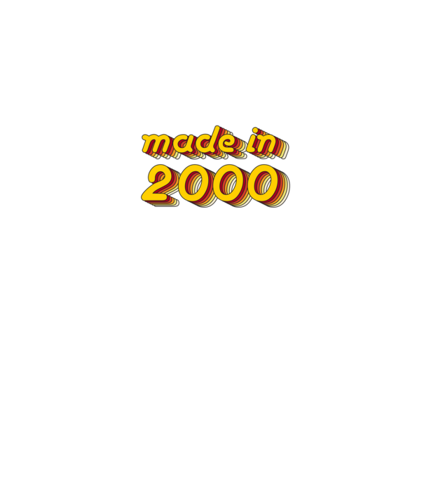 made-in-2000-yellow-red minta fekete pólón