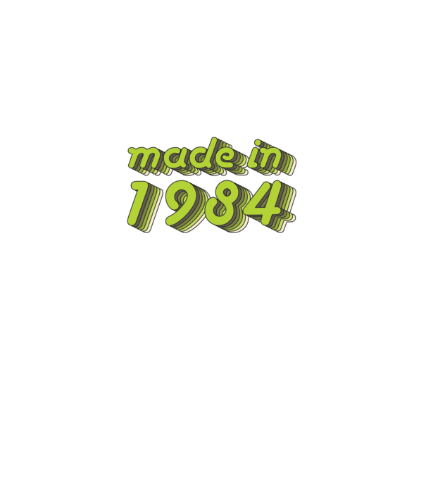 made-in-1984-green-grey minta homokszín pólón