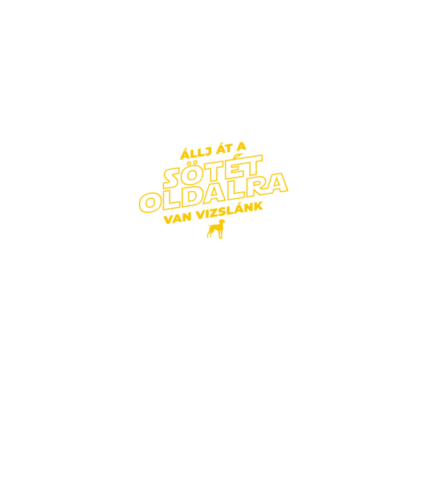Star Wars sötét oldal vizsla minta szürke pólón