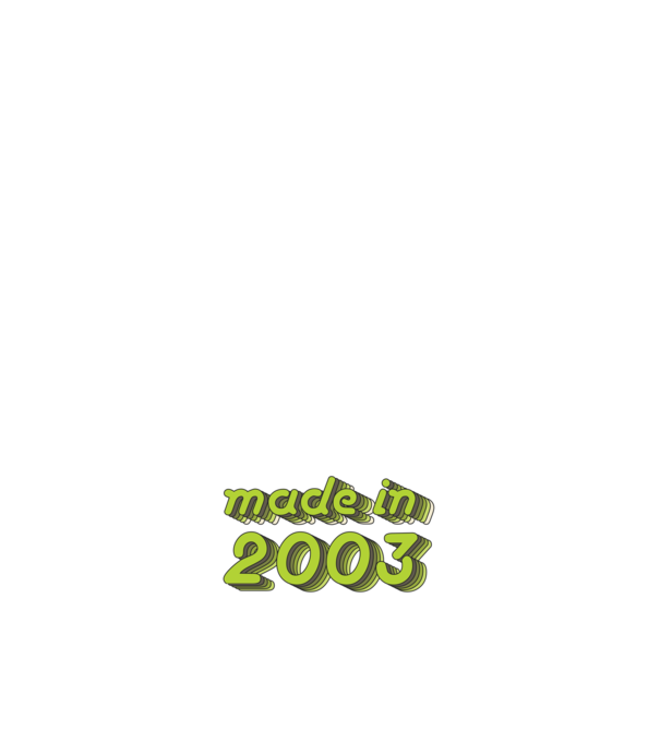 made-in-2003-green-grey minta fehér pólón