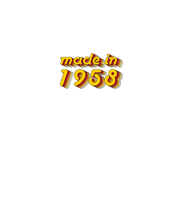 made-in-1958-yellow-red minta szürke/fekete pólón