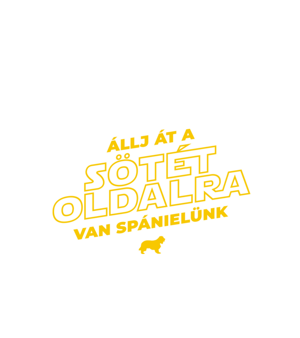 Star Wars sötét oldal spániel minta fekete pólón