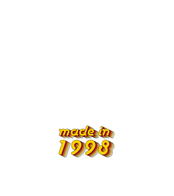 made-in-1998-yellow-red minta fehér pólón