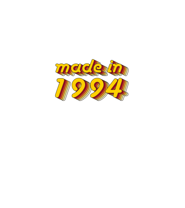 made-in-1994-yellow-red minta világoskék pólón