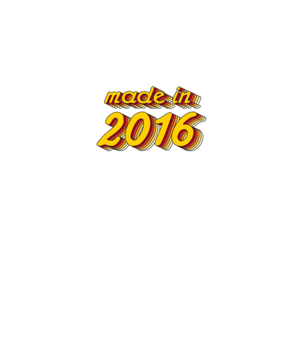 Made in 2016 (Yellow&Red) minta szürke pólón