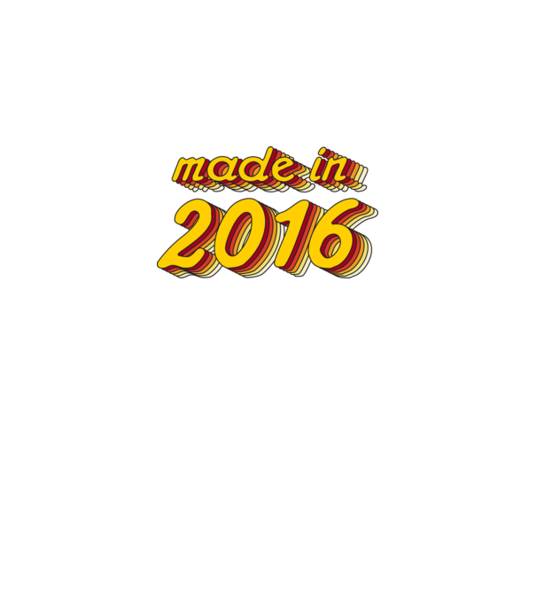 Made in 2016 (Yellow&Red) minta szürke pólón